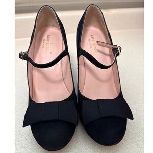 Kate Spade Black Heels with Bow Accent